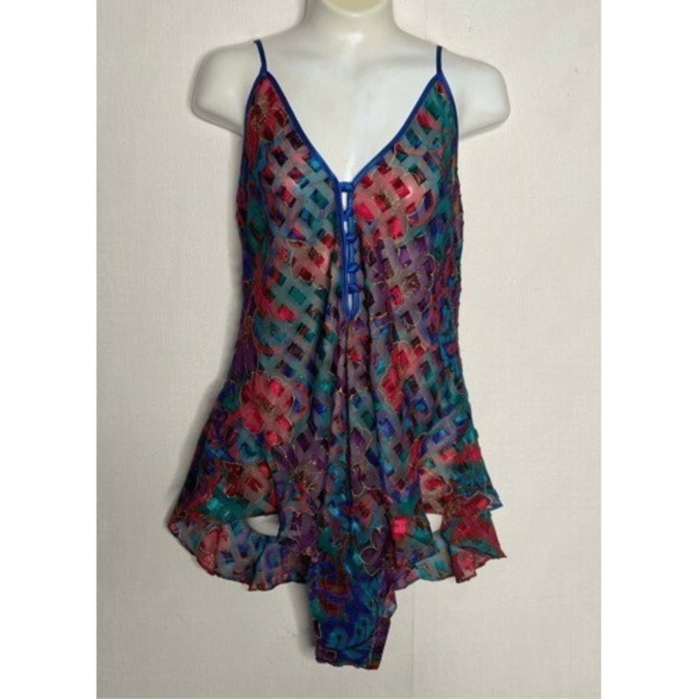 VTG Victoria's Secret Floral Lingerie Teddy One Piece Bodysuit Women M Sri Lanka